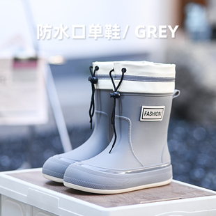 成人工作软底 现货韩系时尚 雨鞋 女款 网红短筒雨靴防滑厨房束口水鞋