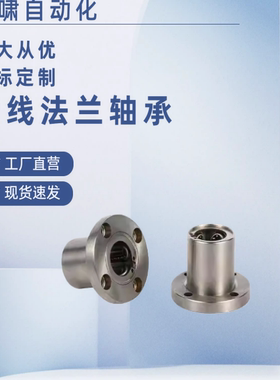 LMF10 12 13 16 20 25 30 35 40L加长直线运动轴承圆法兰电镀防锈
