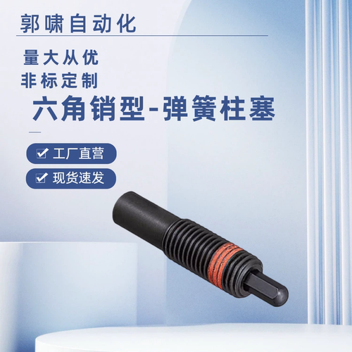 六角销型弹簧柱塞PJHR/PJLR10/12/16-5/10/15/20/30/50/80弹顶销