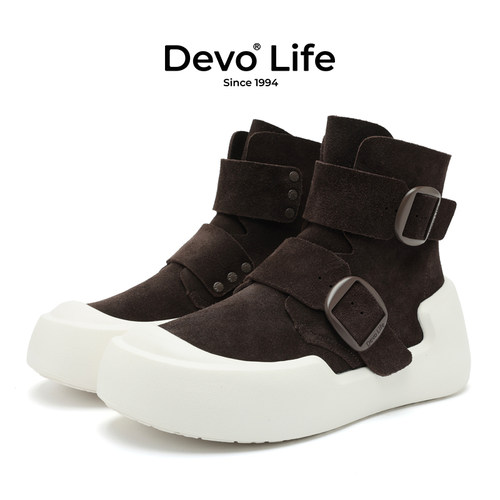 Devo软木鞋增高中帮鞋