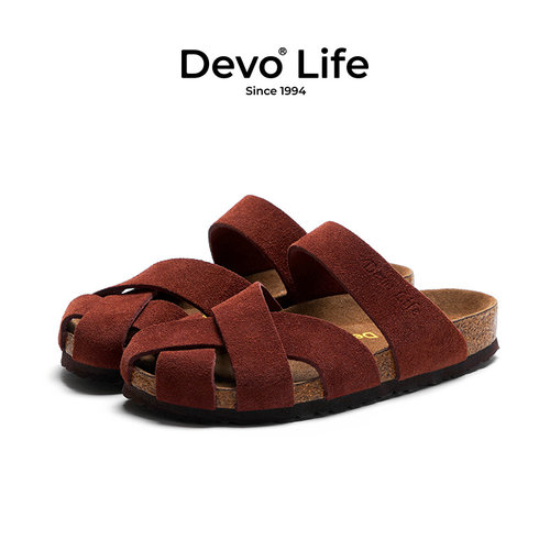 DevoLife女包头软木防滑凉拖