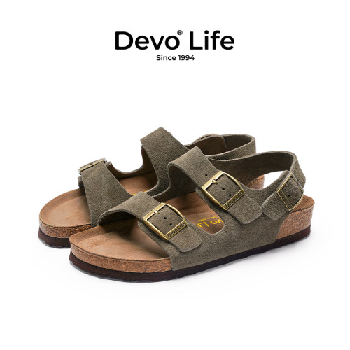 Devo Life夏季时尚拖鞋软木凉鞋男女同款情侣休闲凉拖鞋 2627
