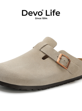 Devo Life软木拖鞋男女休闲包头拖鞋外穿拖鞋 3624