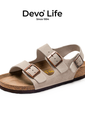 Devo life的沃软木凉鞋男女同款夏季时尚拖鞋情侣休闲凉拖鞋 2627