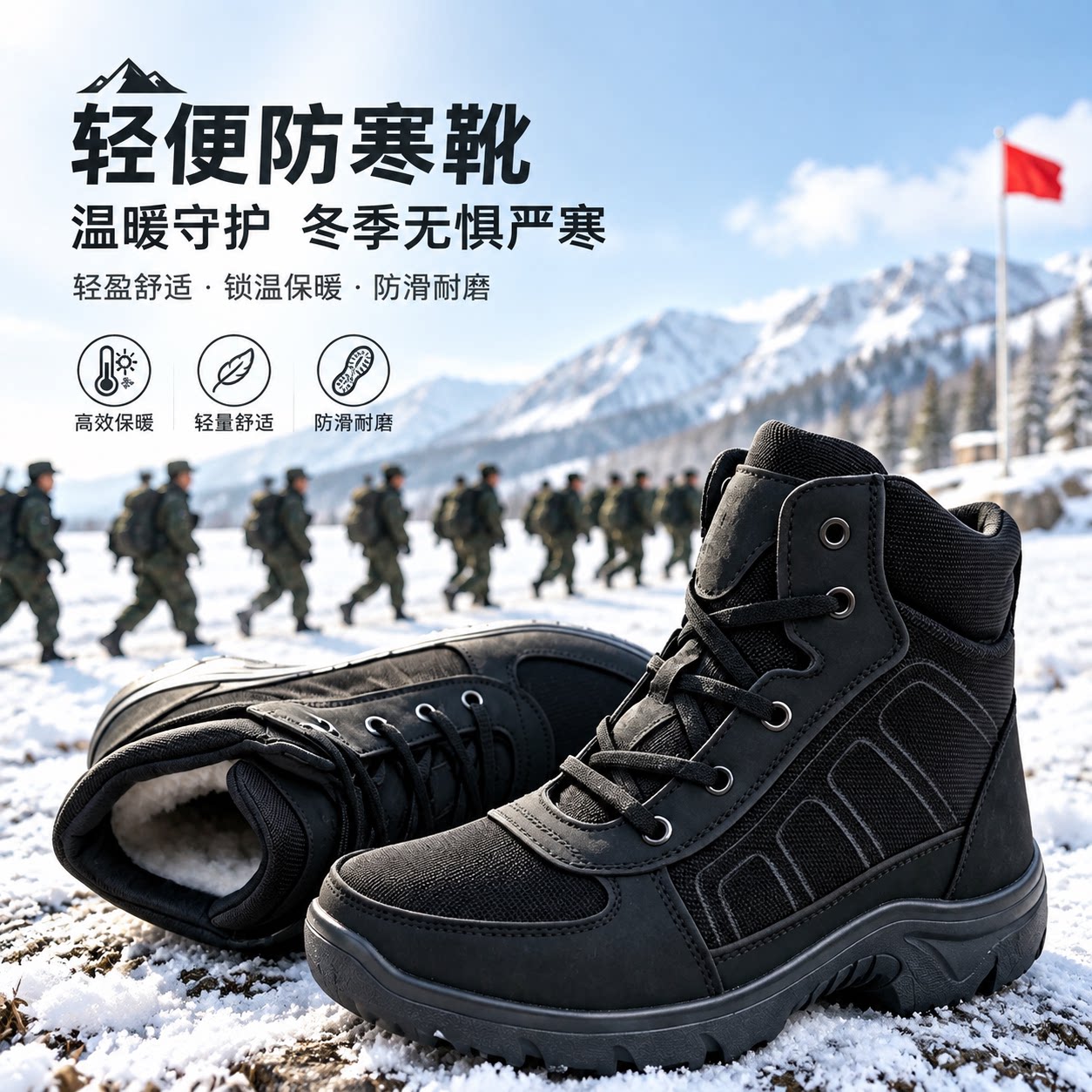 【防水防滑】寒区户外轻便防寒靴图片