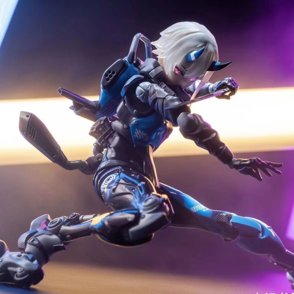 千值练国产拼装模型少女发动机蓝色灰色关节可动摆件手办生日礼物