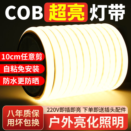 灯带led灯条220v客厅吊顶超亮户
