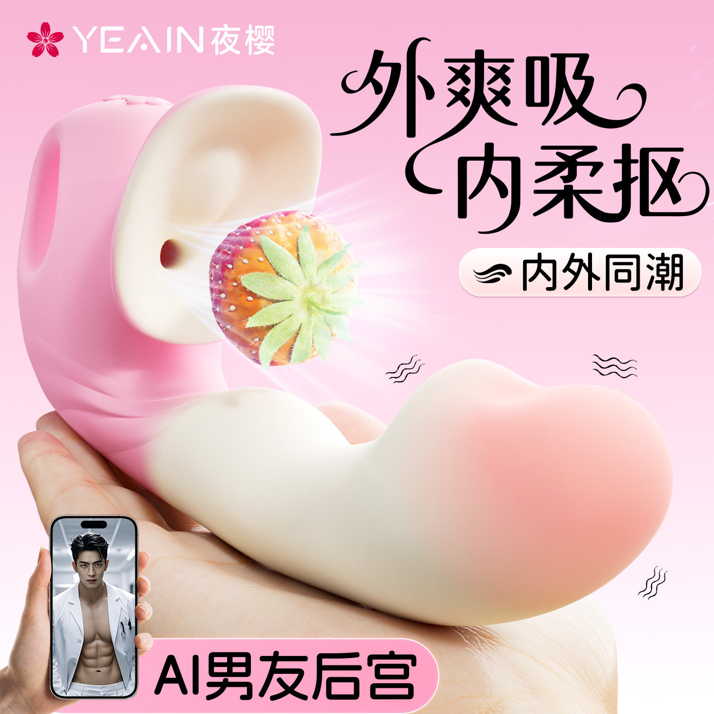 夜樱吮吸震动棒自慰器女用性用品高潮神器可插入成人情趣玩具