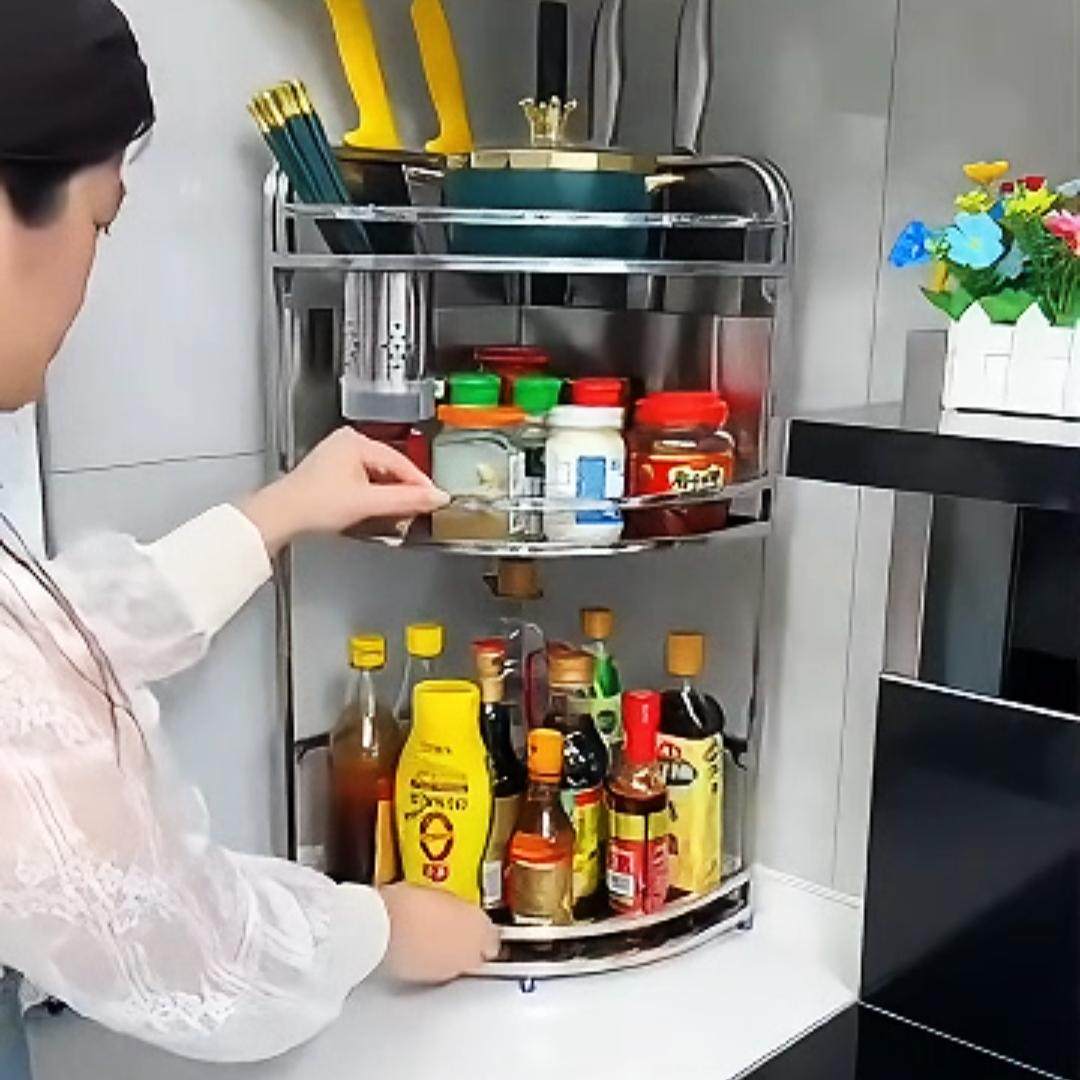 厨房转角置物架不锈钢拐角三角架调味香料品收纳刀架壁挂落地家用,厨房/烹饪用具,调料置物架,淘宝优惠券,粉丝福利购,淘宝优惠卷