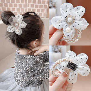 韩国女童花朵头绳儿童小女孩扎头发头饰丸子头发圈小公主发饰网红