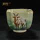 汝瓷手绘生肖主人杯茶杯手工汝窑品茗杯开片可收藏省工大师定制款