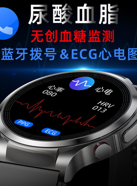 政府补贴15%华强北手环血脂ECG心电图体温通话W11pro智能手表磁吸