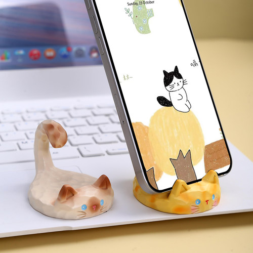 猫猫手机支架盲盒摆件女生小礼物