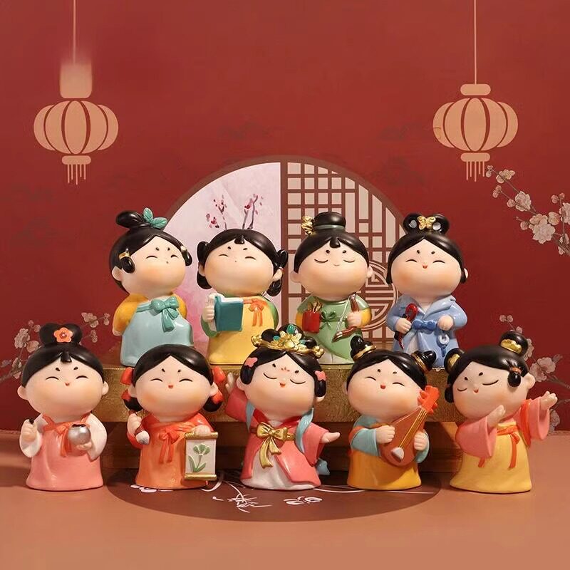 西安文创唐八艺盲盒手办纪念品图片