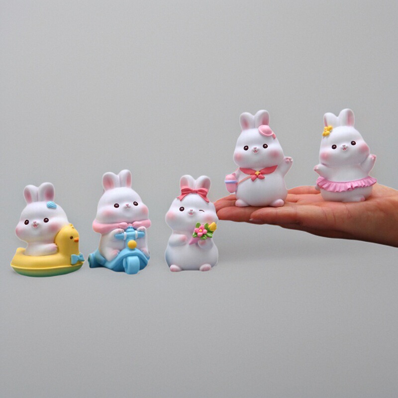 上学兔可爱桌面摆件盲盒