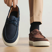 舒适百搭帆船鞋 豆豆鞋 不系带懒人鞋 软底乐福鞋 男士 休闲一脚蹬板鞋