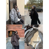 YOUMI 卫衣暖暖 绵密老钱松弛感软糯加厚立领简约拉链卫衣外套女