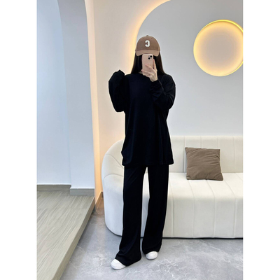 显瘦针织套装休闲裤两件套装女