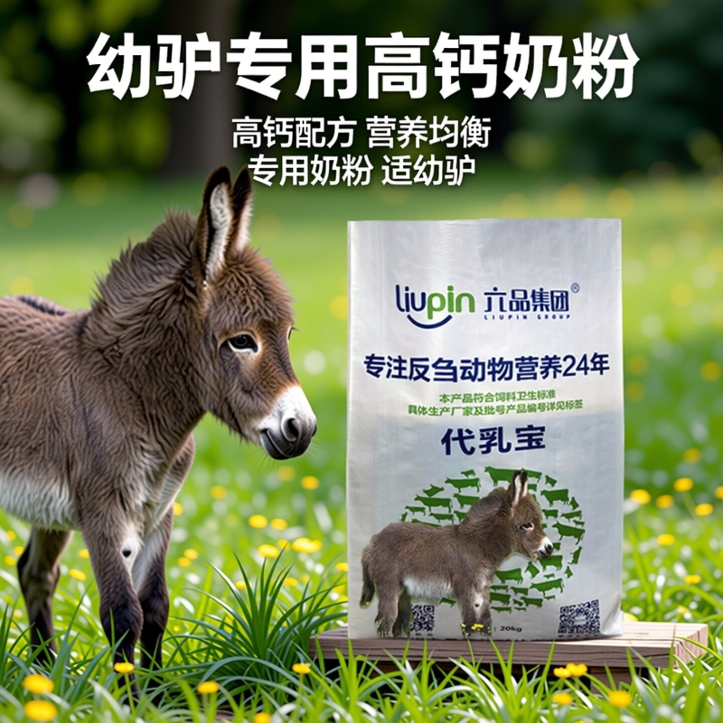 幼驴奶粉驴驹代乳粉专用配方喂幼驴子喝的动物牲畜饲料兽用黑毛驴