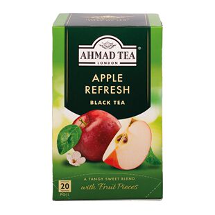 AHMAD TEA亚曼苹果味红茶20片盒装进口水果味茶独立包装袋泡茶包