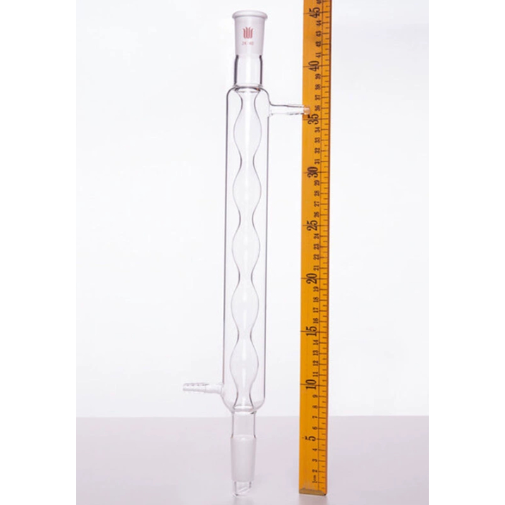 欣维尔球形冷凝器冷凝管实验室玻璃冷凝器回流实验室蒸馏装置高硼硅化学实验玻璃仪器蛇型直型球型冷凝器C25