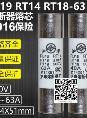 保险RT14 RT18 R016 14X51 500V 4A10A16A20A25A32A40A50A63A熔芯