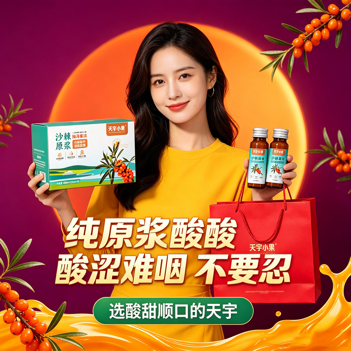 蒙草小果沙棘原浆官方旗舰店正品