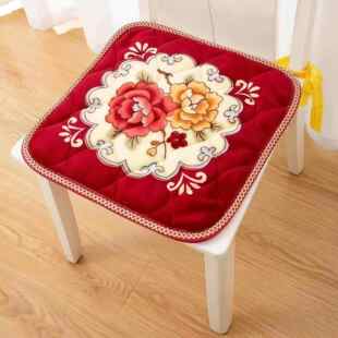 方形凳子垫防滑加绒加厚毛绒坐垫冬季保暖办公室防滑椅子沙发餐椅