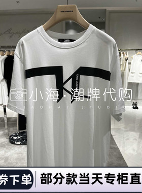 可议价KARL LAGERFELD卡尔拉格斐2024夏男白T恤235M1707100 1390