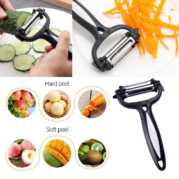 极速New 3 In 1 Multi-function VegeFtable Fruit Peeler Grater