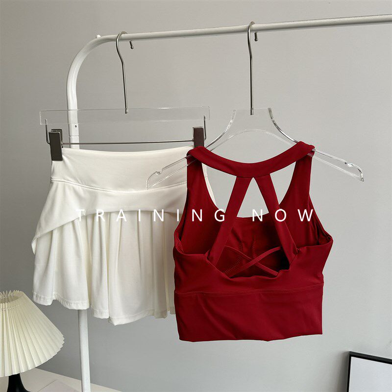 新品运动套装女夏季网红新款健身房速干训练服时尚U羽毛球瑜伽网