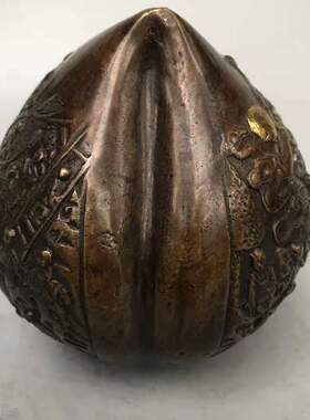 新品仿古纯铜鎏金百子祝寿寿桃送人祝寿J礼品铜寿桃寿星百子祝寿