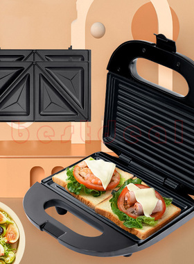 新品Sandwich maker Panini machine waffle maker NonU-stick pl