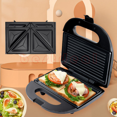 新品Sandwich maker Panini machine waffle maker NonU-stick pl