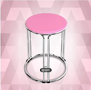 极速加粗实心凳子彩色q时尚圆凳子塑料实木钢筋凳加厚餐凳简约家