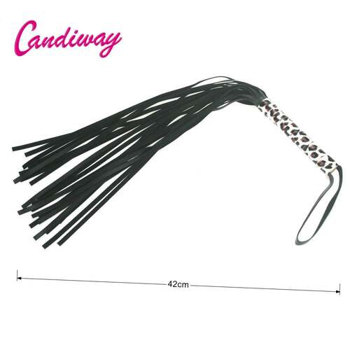极速Candiway Leather Wild Leopard Spanking Whip RTestraint P