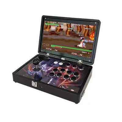 极速翻盖街机游戏机一体亲子家用可携H式双人摇杆折叠格斗机小台