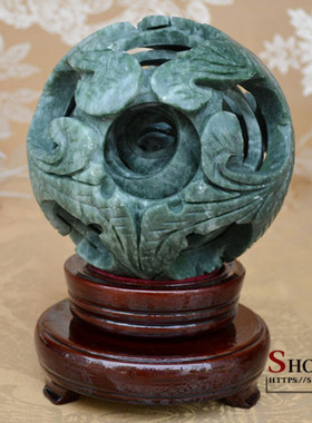 新品天然南玉转动套球路路通风水球家居客厅玄关办V公室工艺品礼