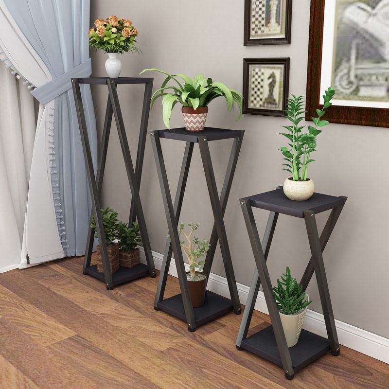 极速花架欧式置物架玄关客厅绿萝铁艺阳台室内简约花架Z子地面 落