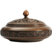 新品 宣德炉纯黄铜仿古檀香炉香器C家用室内盘香炉客厅书房香薰炉