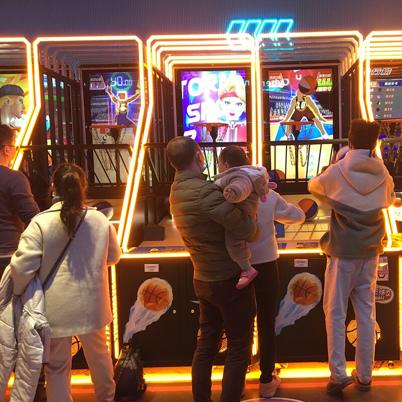 极速室内儿童篮球投篮机液晶篮球机豪华成人折叠游U戏机大型游戏