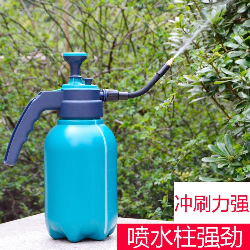 极速高压浇花喷壶2L喷雾瓶园艺气压喷G水壶大洒水壶加厚防爆2L蓝