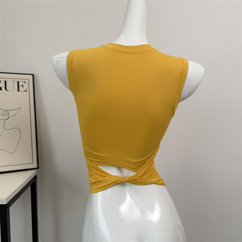 新品运动上衣女背心2o025新款夏季带胸垫跑步训练速干透气瑜伽服