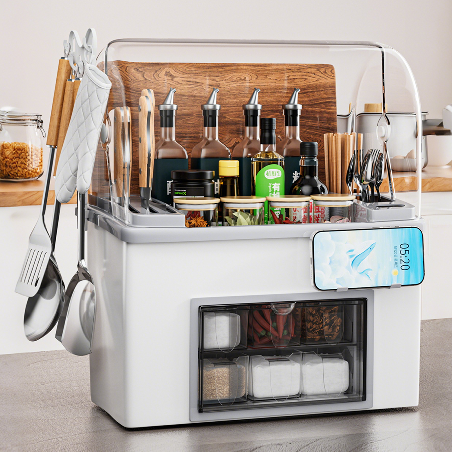 厨房多功能调料盒收纳架置物架