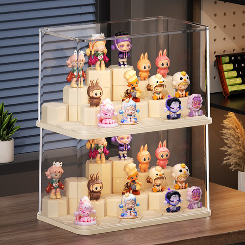 盲盒展示架透明手办积木收纳盒