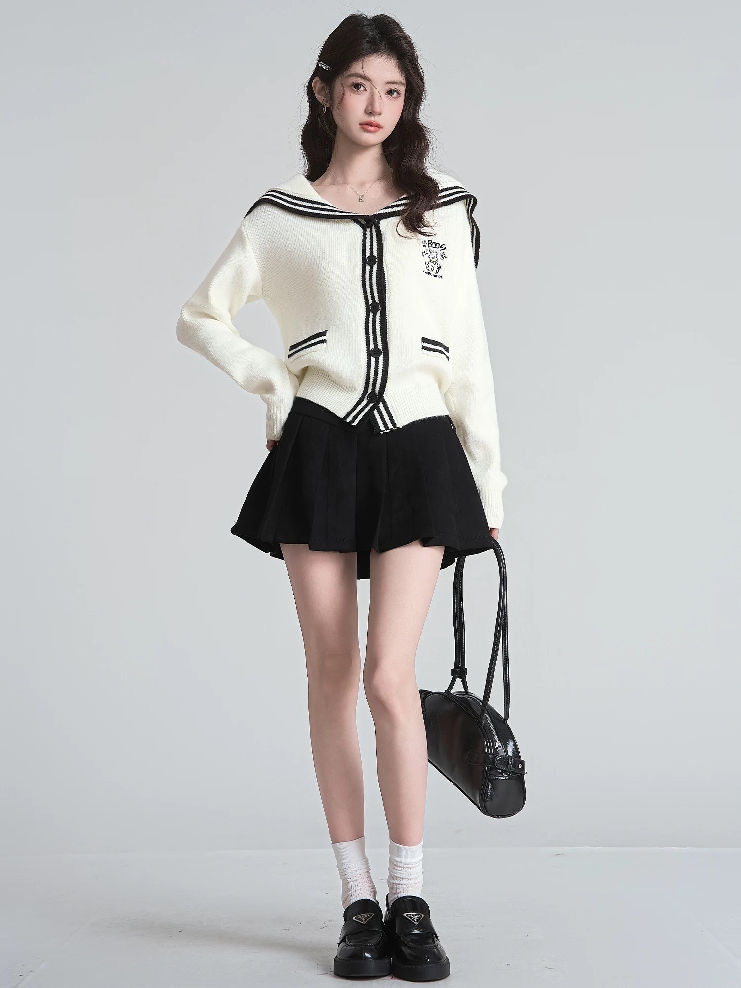 法式海军领毛衣外套女2026春季新款慵懒高级感针织衫上衣,女装/女士精品,毛针织衫,淘宝优惠券,粉丝福利购,淘宝优惠卷