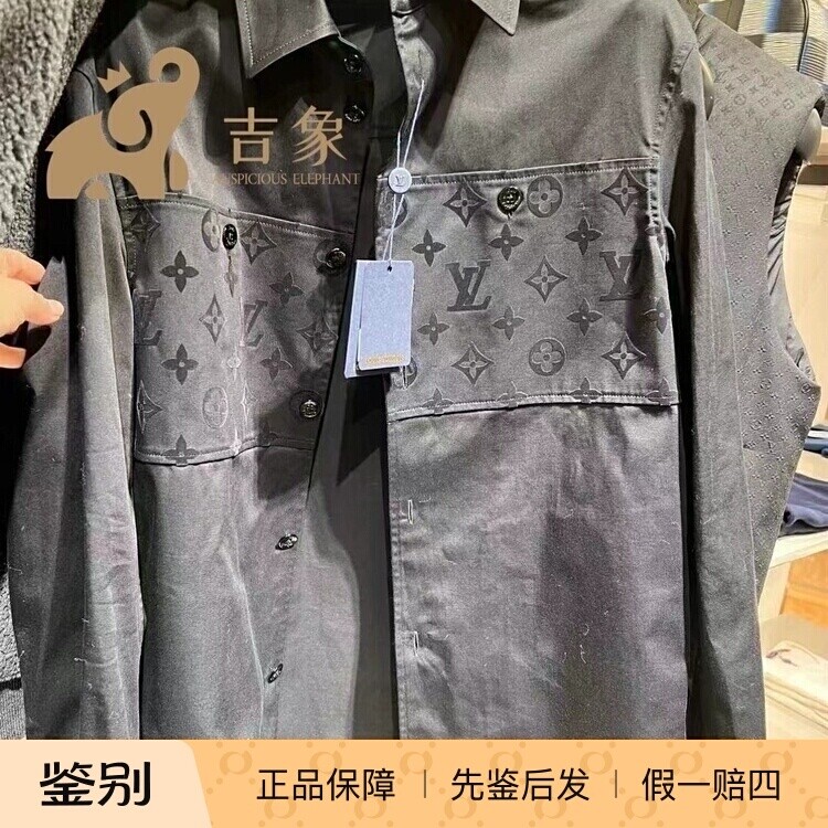 标准黑色拼接2024新款翻领男装