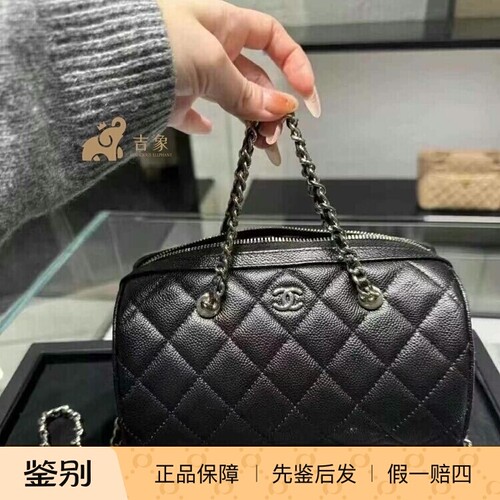 Chanel香奈儿25P新款黑金女包