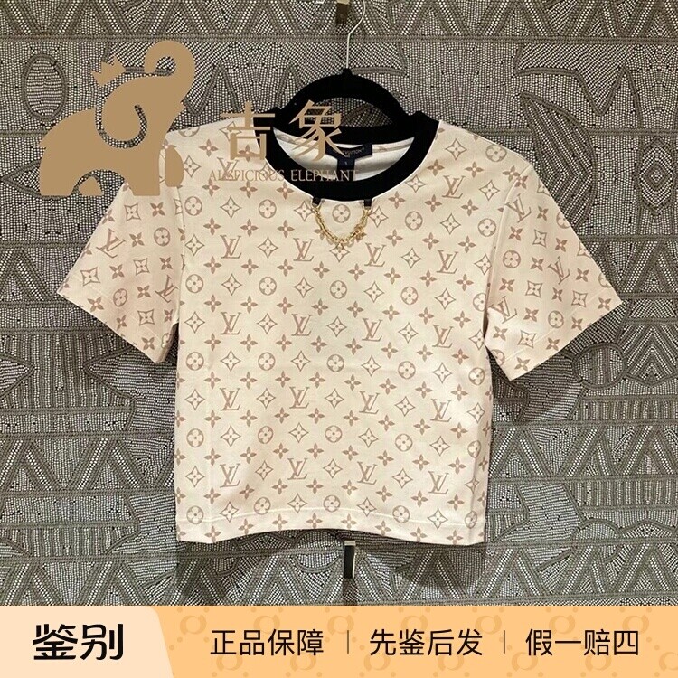 LV路易威登2024新款女装MONOGRAM 短款短袖圆领T 恤1AFONA