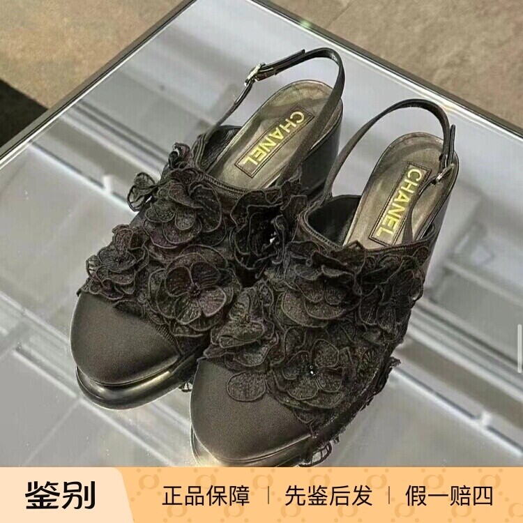 Chanel香奈儿24S新款黑色凉鞋